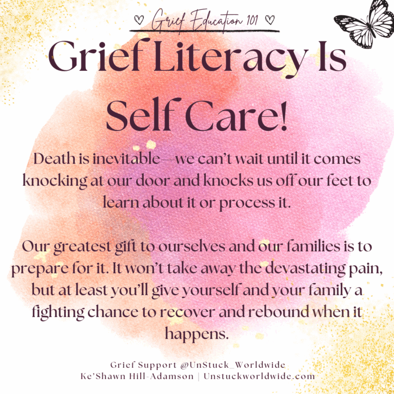 Self Care Grief Literacy Mental Health