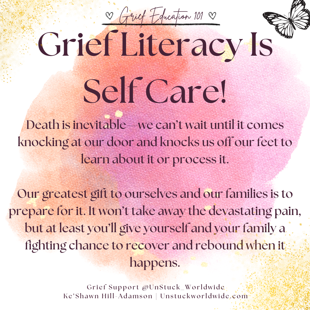 Self Care Grief Literacy Mental Health